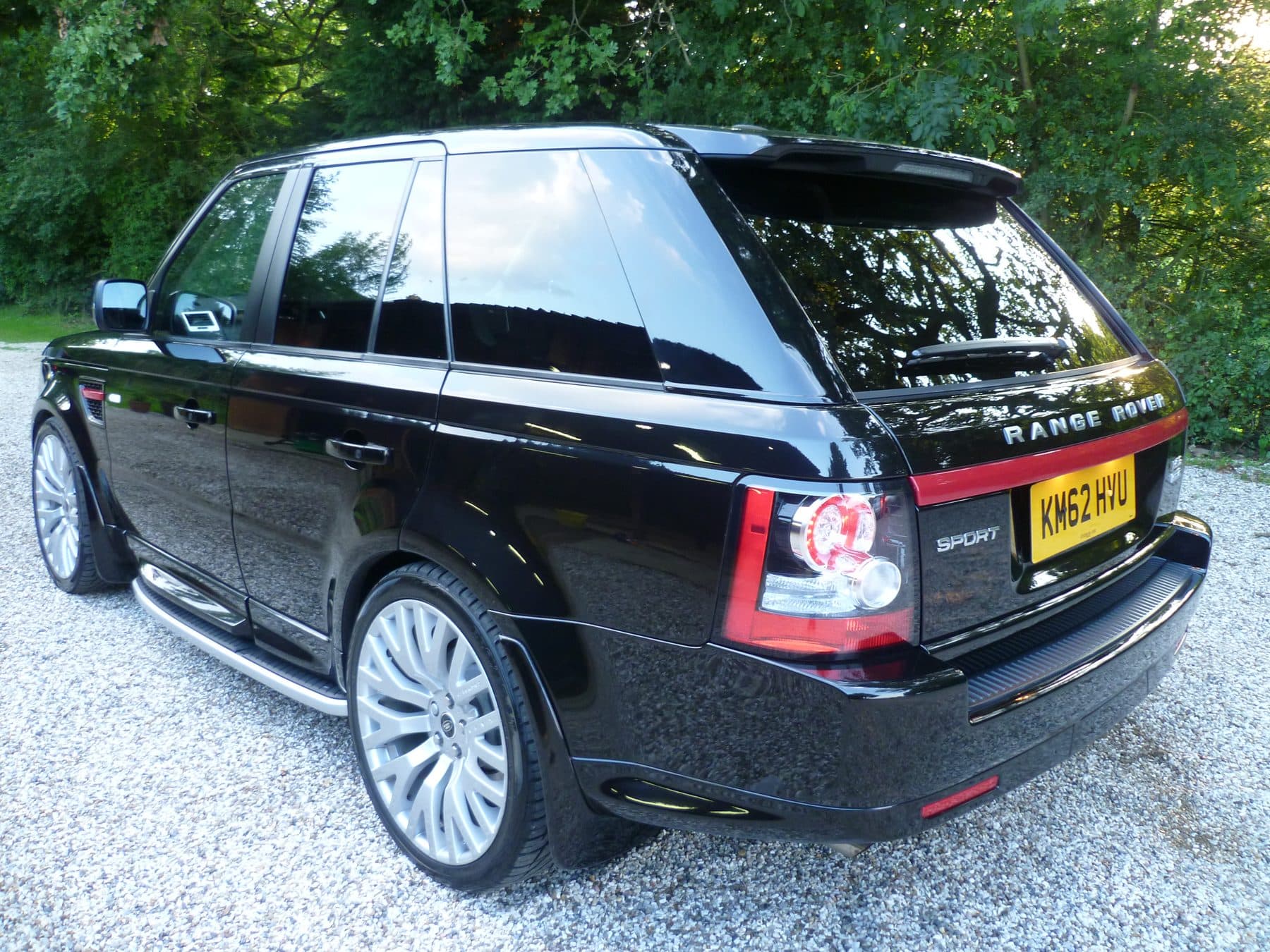 Black Range Rover Sport rear view