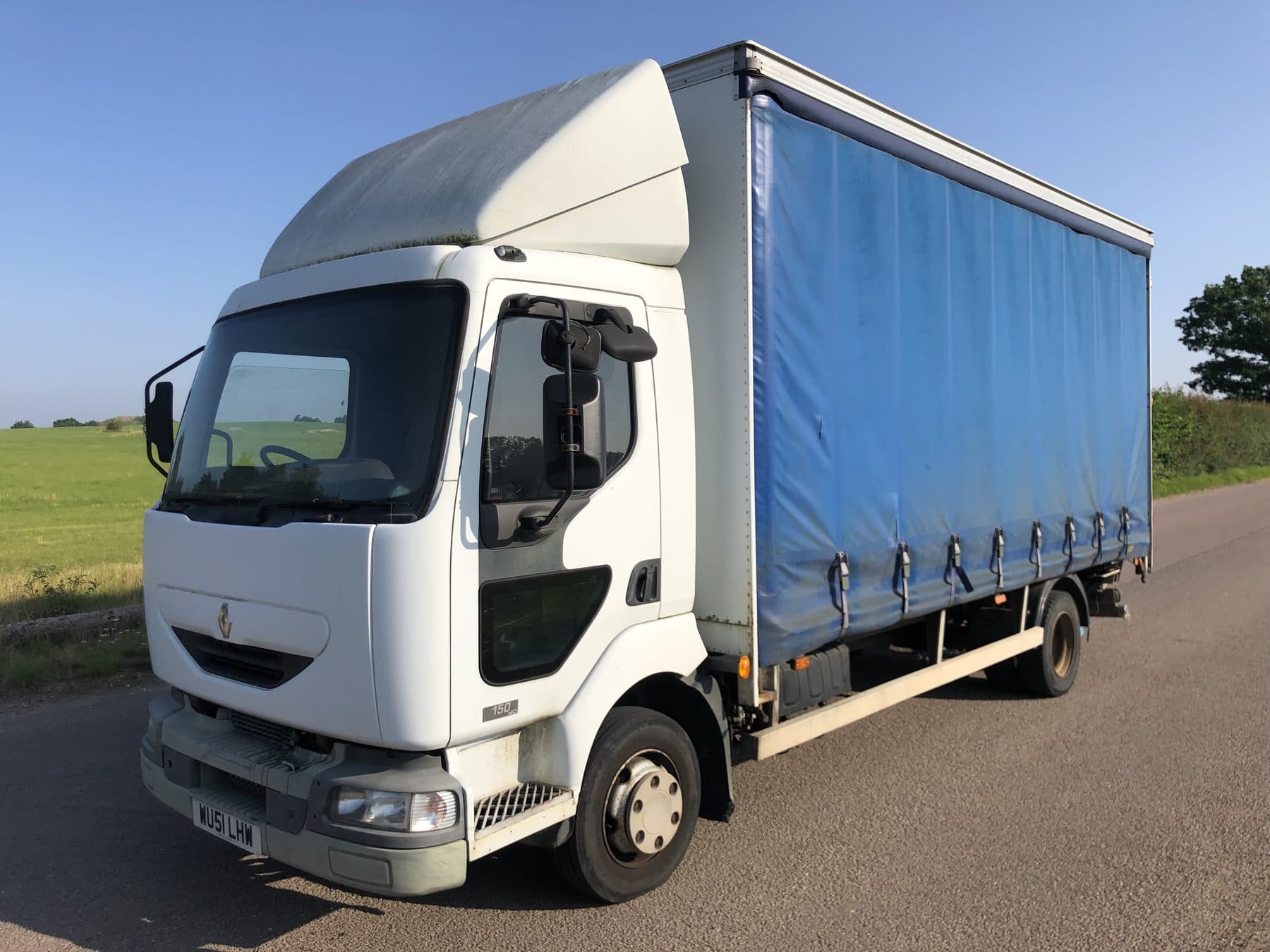 Commercial curtain-side truck collected in Essex